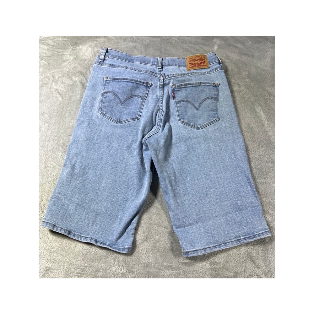 Levi’s Bermuda Shorts 27 Light Wash Denim Mid Rise Stretch Casual Minimalist - Picture 6 of 6